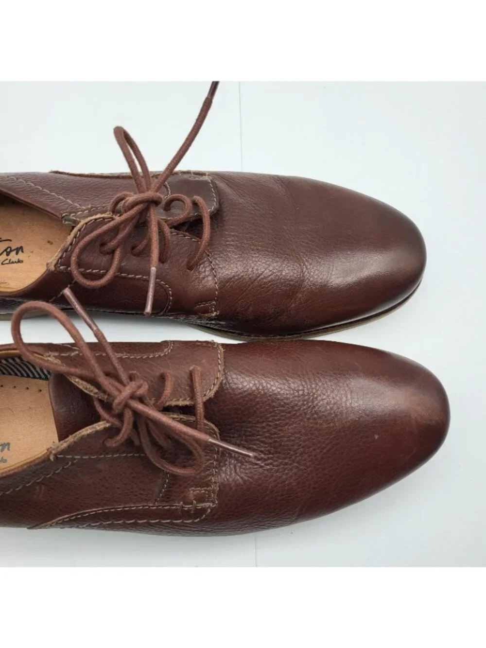 Clarks Mens Lace up Oxford Brown Leather 10.5 M Walking shoes
